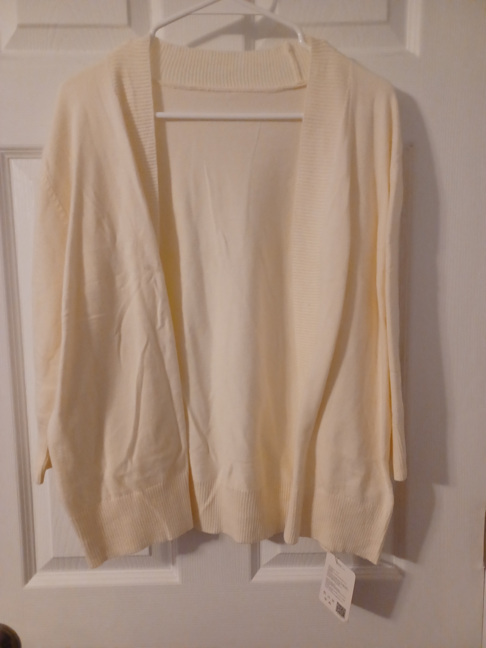 Boutique Cream Open-Front Women's Sweater Cardigan